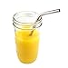 Nicely Neat Stainless Steel Drinking Straws with Cleaning Brush, Set of 4, 8.5 Inches, Bent Shape
