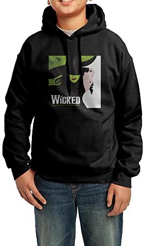 Youth's Wicked Broadway Musical Play Hoodies L Black