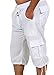 Cotton Natural Bermuda Shorts Long Cargo Summer Beach Cruise Shorts