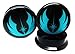 Star Wars Jedi Order Symbol Ear Plugs - Blue - Acrylic Screw-On - 10 Sizes - Brand New *Pair*