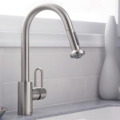 Hansgrohe Metro E High Arc Kitchen Faucet With 2 Function Pull