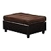 Coaster Furniture Mallory Ottoman Chocolate Microfiber Fabric 505656