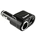 Two-Way(2 in 1) 12V DC Car Charger Cigar Cigarette Lighter Double Power Adapter Socket Splitter, Black / DUAL SPLITTER / UNIVERSAL by Accessory Wizard for Samsung Memoir SGH-t929