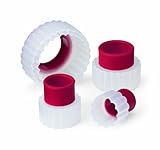 Cuisipro Snap Fit Cookie Cutters Set of 5, Fluted Shapes