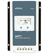 EPEVER MPPT Solar Charge Controller 30 amp 12V 24V Auto, 30A Solar Charge Controller Max 100V Inp...
