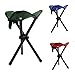 LBgrandspec Lightweight outdoor folding chair portable outdoor camping garden travel canvas tripod stool portable three-foot stool outdoor fishing stool mini beach triangle stool – Random Colorthumb 2
