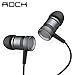 ROCK Earbuds with Microphone Metal Housing Durable Braided Cable Low Distortion Noise Isolating HiFi Stereo Heavy Bass Wired Stereo in-Ear Earbuds Headphones Headset with 3.5mm Jack (Tarnish)