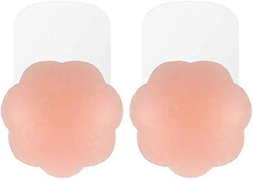 4.7'' Adhesive Bra Invisible Silicone Breast Lift Tape Strapless Nipple Covers Waterproof Push Up Backless Breast Petal for A/B/C/D Cup