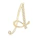 SenFai 26 Letter English Alphabet Real Gold Plated Brooch an Pin Women's Jewelry
