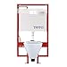 Toto CWT418MFG-2No.01 Aquia Wall-Hung Toilet and In-Wall Tank System-1.6-GPF / 0.9-GPF, Cotton