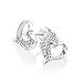 Womens Matching Heart Jewelry Set, Silver Necklace, Earrings, and Ring for Wife or Girlfriend