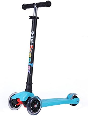 Scooters for Kids,Kingo 3 Led Light Up Wheels Scooter for Toddlers with Adjustable Height for Children Over 3 Years Old (Blue)