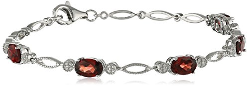 Sterling Silver Oval Shape Bracelet, 7.5"