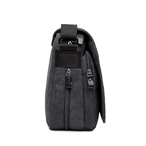 Topfox Men's Multifunctional Canvas Messenger Handbag Outdoor Sports Military Over Shoulder Cross-body Side Bag With Large Capacity - Thumbnail 3