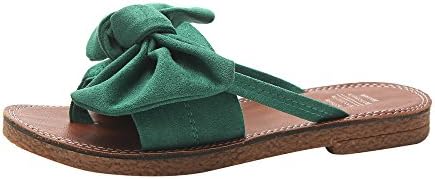 FORUU Women Fashion Solid Color Bow tie Flat Heel Sandals Slipper Beach Shoes