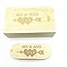 LXSINO Wood USB Flash Drive with Laser Engraved Mr & Mrs Design – 32GB Wood USB 2.0 Flash Drive Memory Stick Pen Drive with Cute Sliding Door Wood Box for Bride, Groom