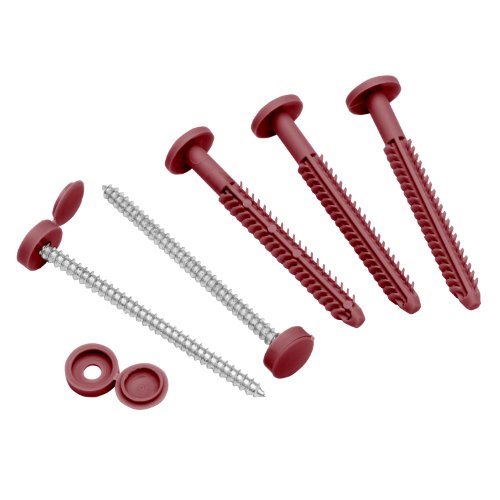 Alpha VNMTGKITCB 36-Piece Screws, Spikes and Caps Kit, Cranberry
