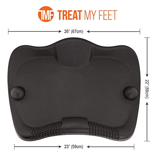 Anti Fatigue Standing Desk Mat w/FREE Rolling Massage Ball - Cushioned Floor Kitchen Mat - Anti-Slip Stand Up Desk Mat for Floor - Standing Floor Mat Made from Soft Foam for Foot Pain - Large Surface