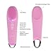BesserGift Facial Cleansing Brush, Waterproof Electric Face Temperature-Sensitive Silica Gel Cleanser and Eye Massager, T-Sonic, Anti-age & Fatigue, Adjustable Vibrated Speed for women(Pink)