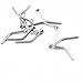 Lot of 10 316L Stainless Steel Clear Crystal Gem Nose Bone Rings Stud Bar Body Piercing Kit 0.7mm
