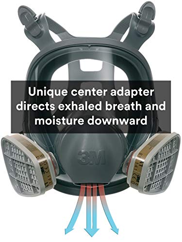 3M Full Facepiece Reusable Respirator 6800, Paint Vapors, Dust, Mold, Chemicals, Medium 3M Full Facepiece Reusable Respirator 6800, Paint Vapors, Dust, Mold, Chemicals, Medium