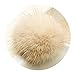 ERaBLe(TM) Shoe Clips for Women Shoes Decoration with Fur pom pom 1 pair (Beige)