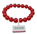 10mm Birthstone Round Bead Beaded Balance Bracelet Semi-precious Stone Stretch Handmade Agate Bangle (Carnelian)