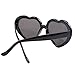 Armear Women Fashion Oversized Heart Sunglasses Retro Lady Girl Cute Love Shaped Large Plastic Eyeglasses Black