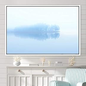 signwin Framed Canvas Wall Art Foggy Mountains Aerial...