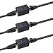 RJ45 Coupler, 6 Pack in Line Coupler Cat7 Cat6 Cat5e Ethernet Cable Extender Adapter Female to Female Ethernet Cable Coupler (Black-6 Pack)