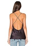 Blooming Jelly Women's Sexy Halter Criss Cross Bandage Camisole Spaghetti Strap Tank Top (S)
