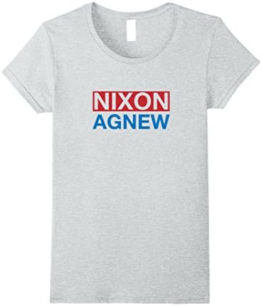 Women's Vintage Nixon Agnew Campaign T-Shirt Medium Heather Grey