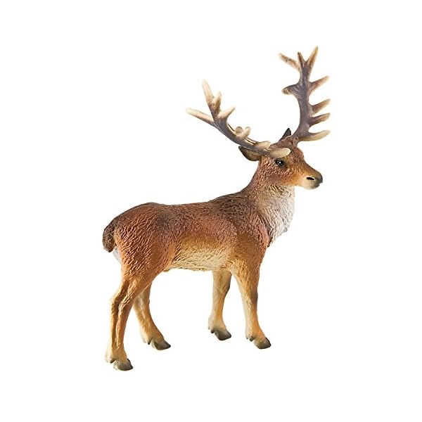 Bullyland 64433 - Spielfigur Rothirsch, ca. 12,8 cm große Tierfigur, detailgetreu, PVC-frei, ideal als Tortenfigur und…