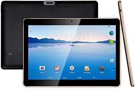 LLLtrade 10.1 inch Tablet Android 6.0 Unlocked 3G Phone Tablet PC 4GB+64GB MTK 6592 Octa Core IPS Screen Dual Camera Cell Phone Support 2G 3G WiFi Dual SIM Card Bluetooth (Black)