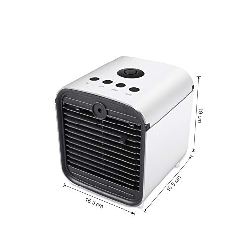 Onewell 2019 Portable Air Conditioner Fan,4 in1 Personal Mini Arctic Evaporative Air Cooler Desktop Cooling Fan with 7 Colors LED Backlight,Humidifier Zen Air Circulator Cooler for Home/Office/Bedroom