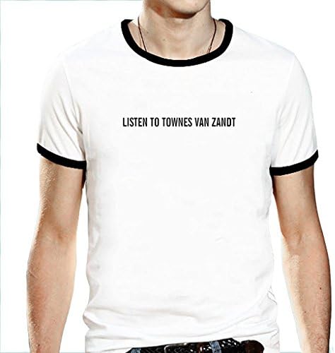 Artsbowl Men's Townes Van Mens Tee Shirt X-Large White