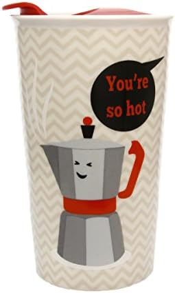 Purple Lemonade Ceramic Travel Coffee or Tea Mug 10 oz - You're So Hot - Artwork by Ginger Oliphant