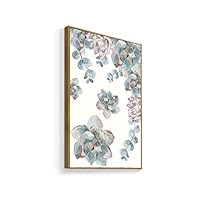 Framed Canvas Home Artwork Decoration Succulent Plant Canvas Wall Art for Living Room, Bedroom - 16x24 inches