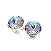 pewterhooter Women's Sterling Silver Starlight Crystal Stud Earrings