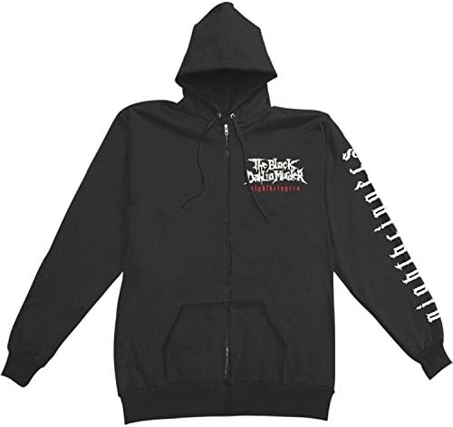 Black Dahlia Murder Men's Nightbringers Zippered Hooded Sweatshirt Large Black