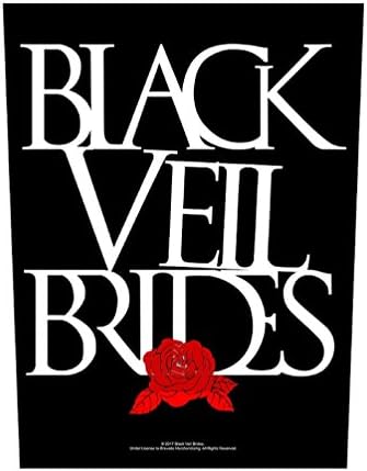 XLG Black Veil brides rose logo Back patch