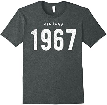 Mens 50th Birthday Gifts - Vintage 1967 T-Shirt For Men & Women 2XL Dark Heather