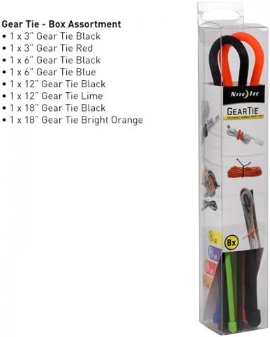 Nite Ize Original Gear Tie, Assorted Length Reusable Rubber Twist Tie, Reusable Gear Ties, Electric Cord Organizers - Image 3