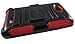 For LG Realm LS620 (Boost Mobile) Rugged Armor Hybrid Hard Case Cover+Belt Clip Holster – Black & Red + Screen Protector & Car Charger [In CellCostumes Retail Packaging]
