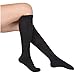 EvoNation Women's Coolmax USA Made Graduated Compression Socks 15-20 mmHg Moderate Pressure Medical Quality Support Stockings - Best Comfort Fit, Moisture Wicking, Circulation, Travel (Large, Black)