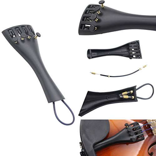 image for D DOLITY Alloy Violin Tailpiece Violin Tail Gut Cord for 3/4 4/4 Violi