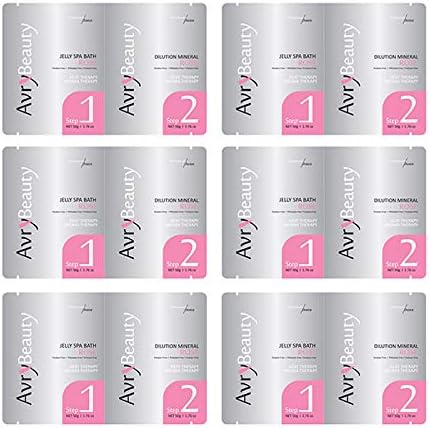 Avry Jelly Spa Pedicure Pedi Foot Bath Set - ROSE (Pack of 6)