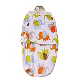 Baby's Comfortingly Soft Elephant Printed Swaddle 0-3 Months Neutral