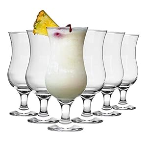 Rink drank 24 stuks pina colada cocktailglazen set – Hurricane Art Poco Grande Party Glass – 460ml