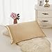 ALASKA BEAR Silk Pillowcase for Hair and Skin, 100% Mulberry Silk Pillow Cases Queen Size for Bliss Sleep with Random Color Scrunchy Gift Set, Zipper Closure, 1pc, Gold